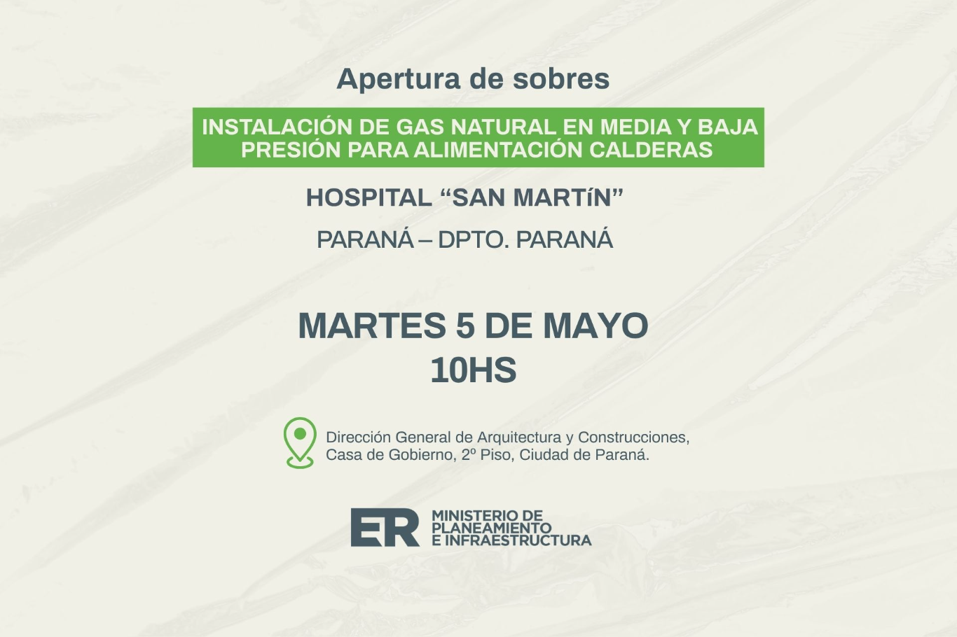 Se ejecutarán obras para mejorar instalaciones del Hospital San Martín de Paraná