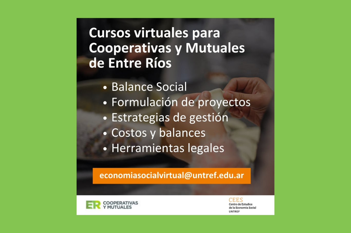 El gobierno provincial impulsa un ciclo de cursos virtuales para cooperativas y mutuales