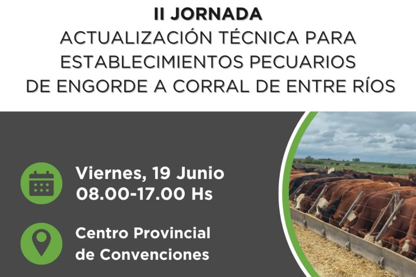 Convocan a una jornada de actualización técnica para establecimientos de engorde a corral en Paraná