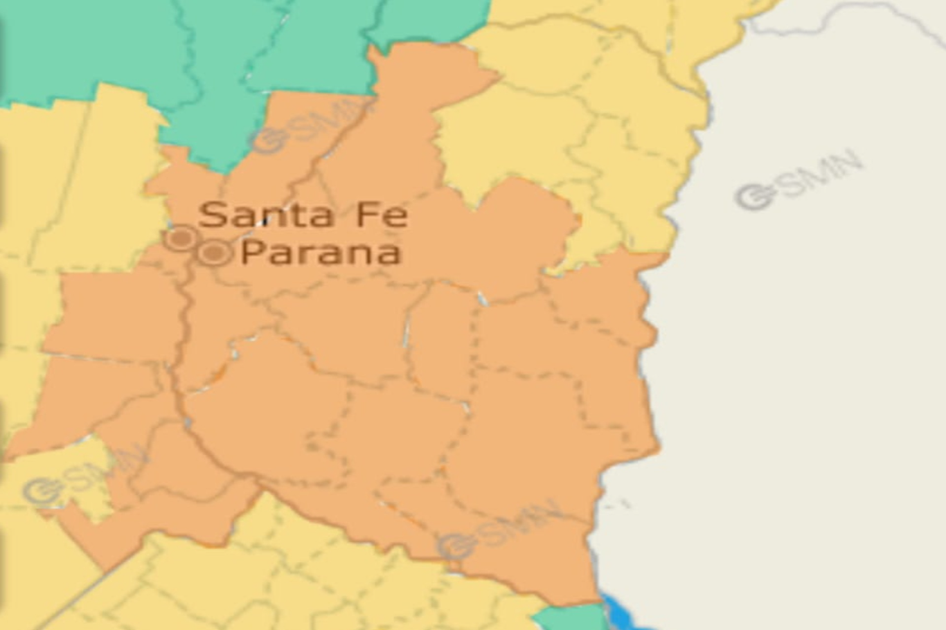 Alerta naranja por tormentas fuertes para este jueves