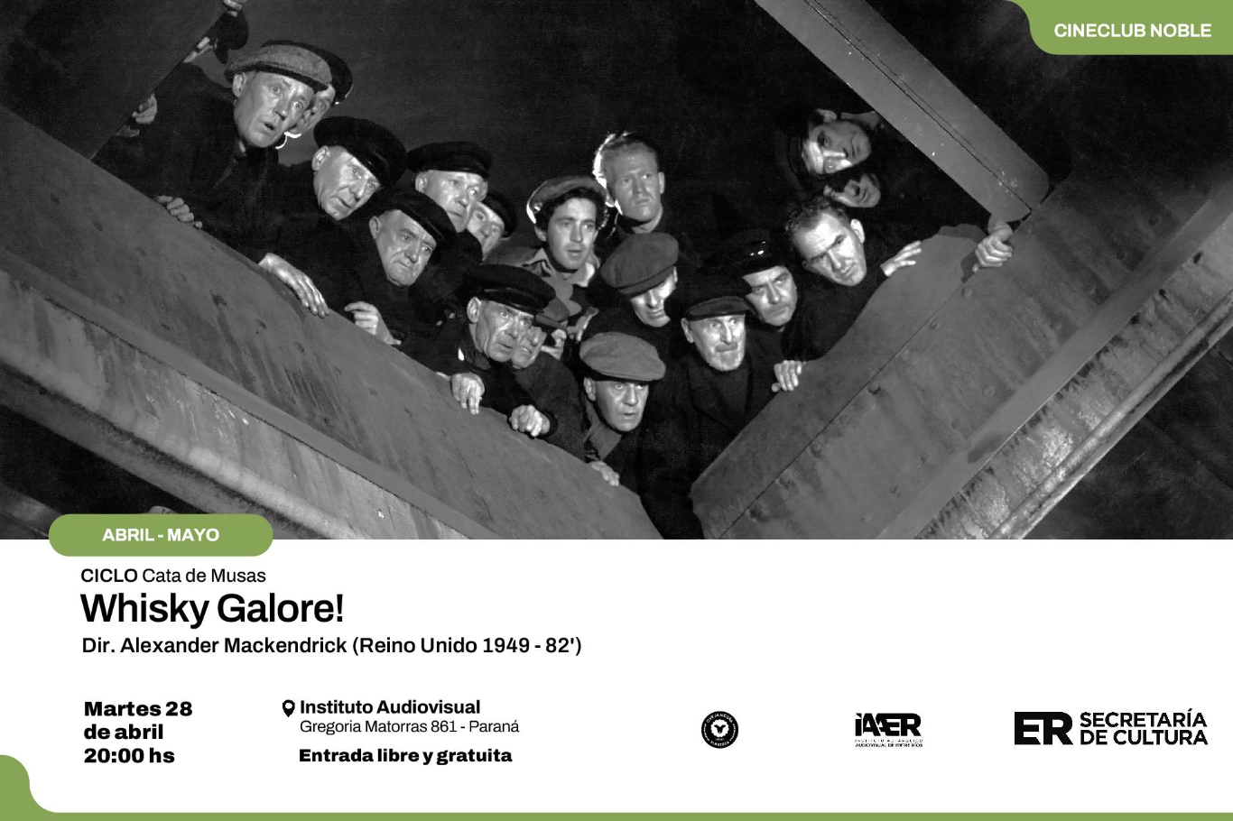 Continúa el nuevo ciclo de películas del Cineclub Noble