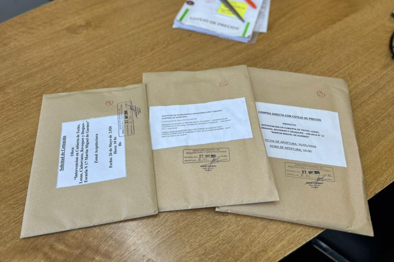 Tres oferentes se presentaron para mejoras edilicias en escuela de Concordia
