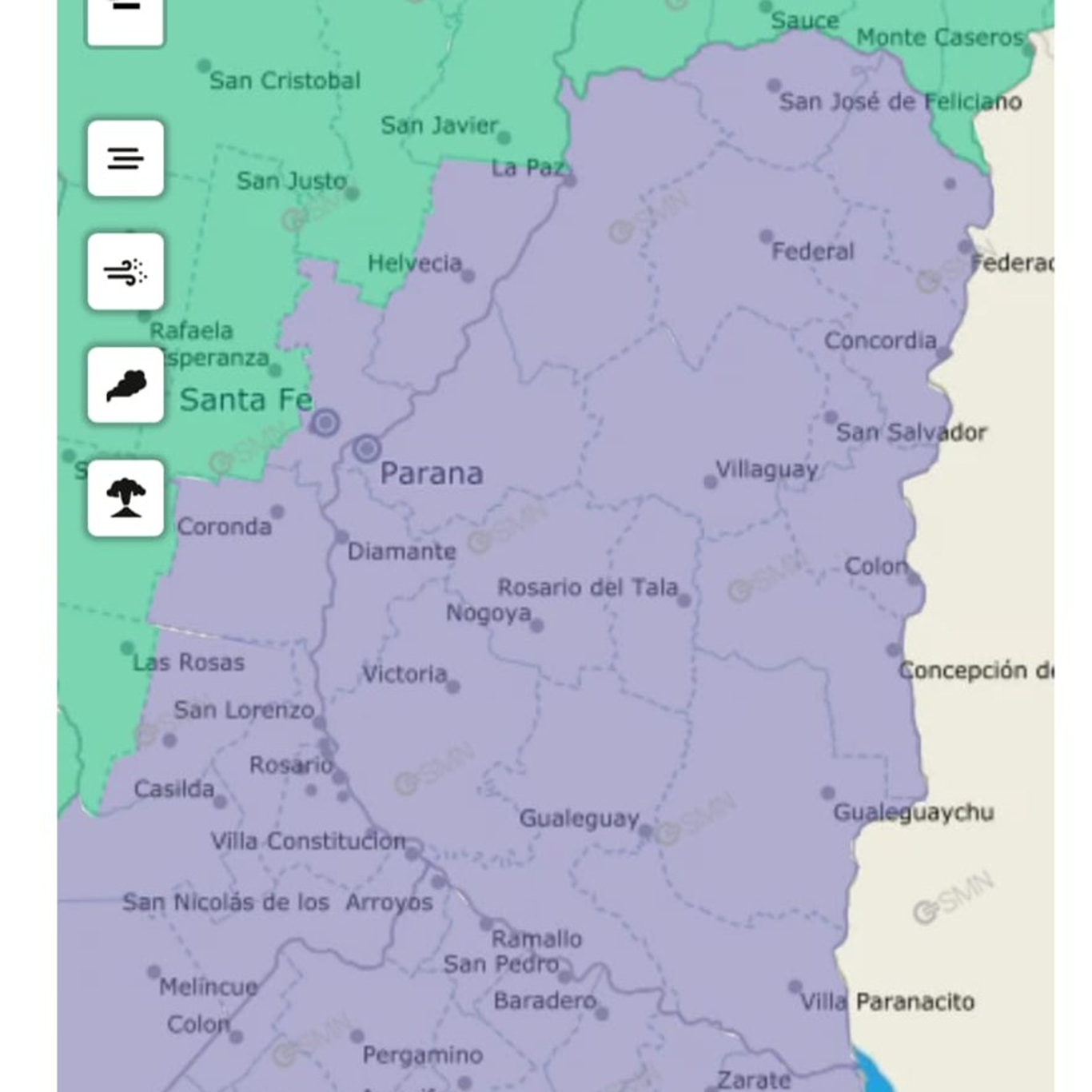 Advierten sobre la presencia de bancos de niebla en toda la provincia este viernes