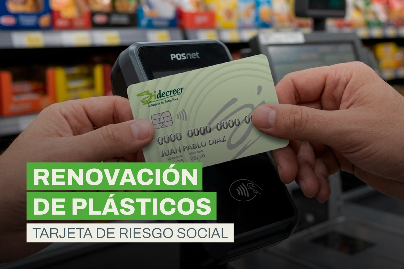Se modifica el cronograma de reposición de Tarjetas de Riesgo Social vencidas