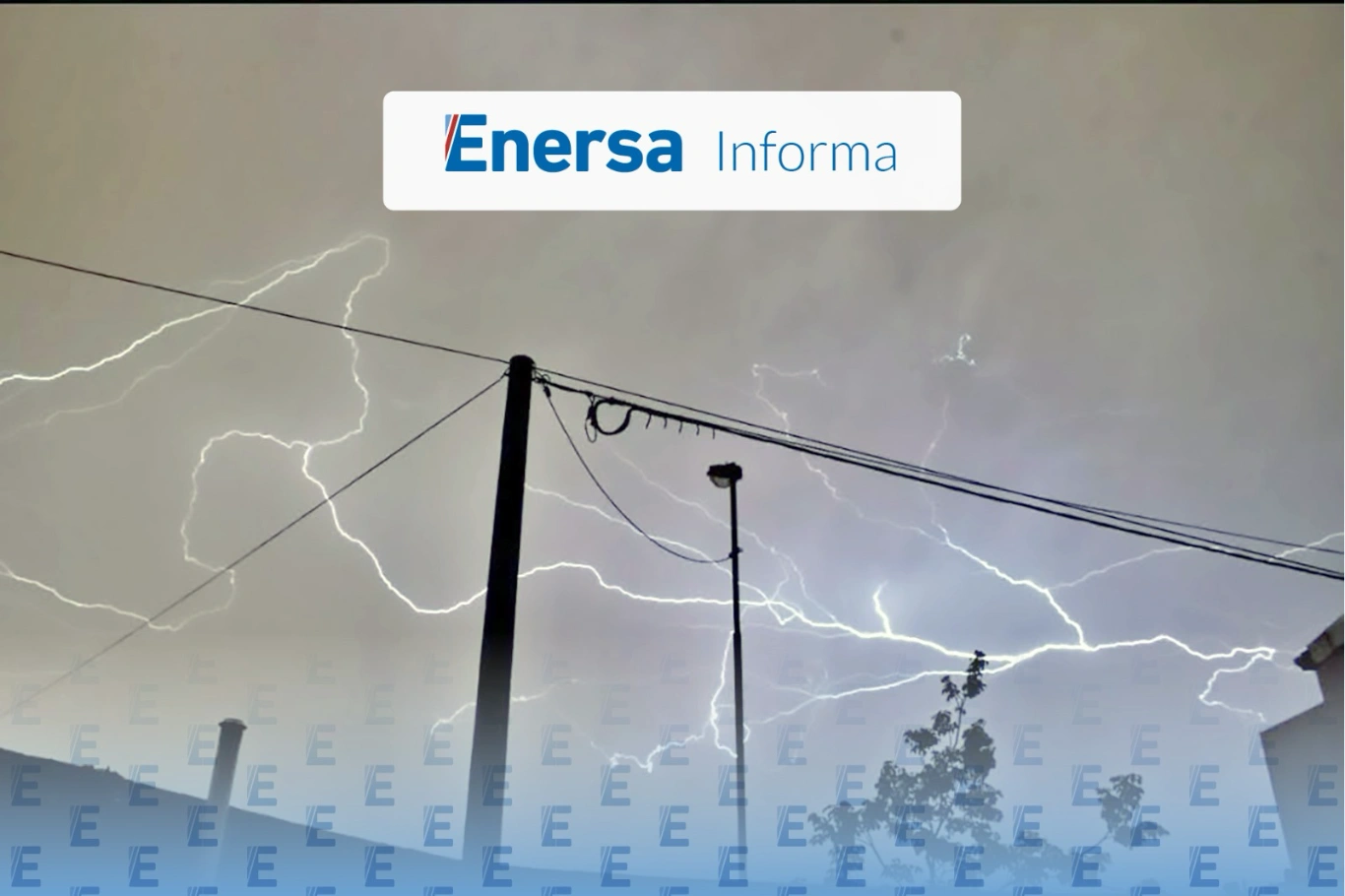 Enersa informa: un fuerte temporal provocó interrupciones del servicio eléctrico en distintas zonas
