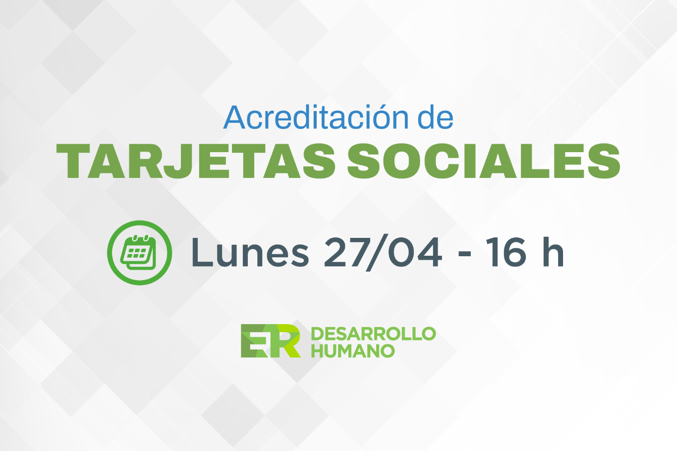 Este lunes se acreditan los fondos de las tarjetas sociales