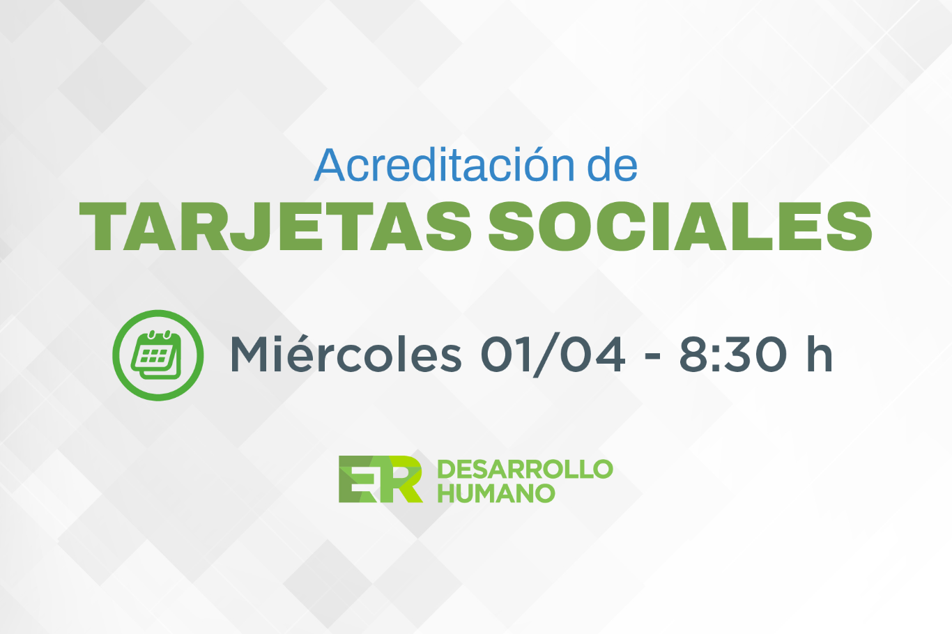 Este miércoles se acreditarán los fondos de las tarjetas sociales
